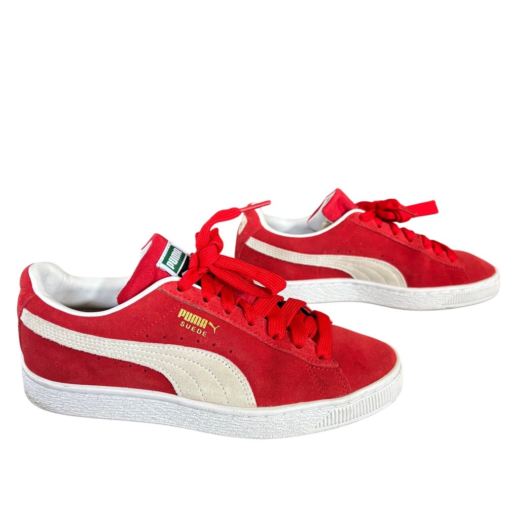 Puma Suede Classic XXI Sneakers Big Kids Size 5High Risk Red White
